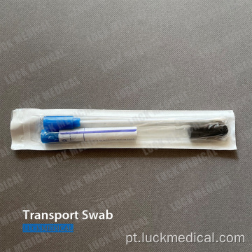 Swab amies/Stuart em gel de transporte com carvão